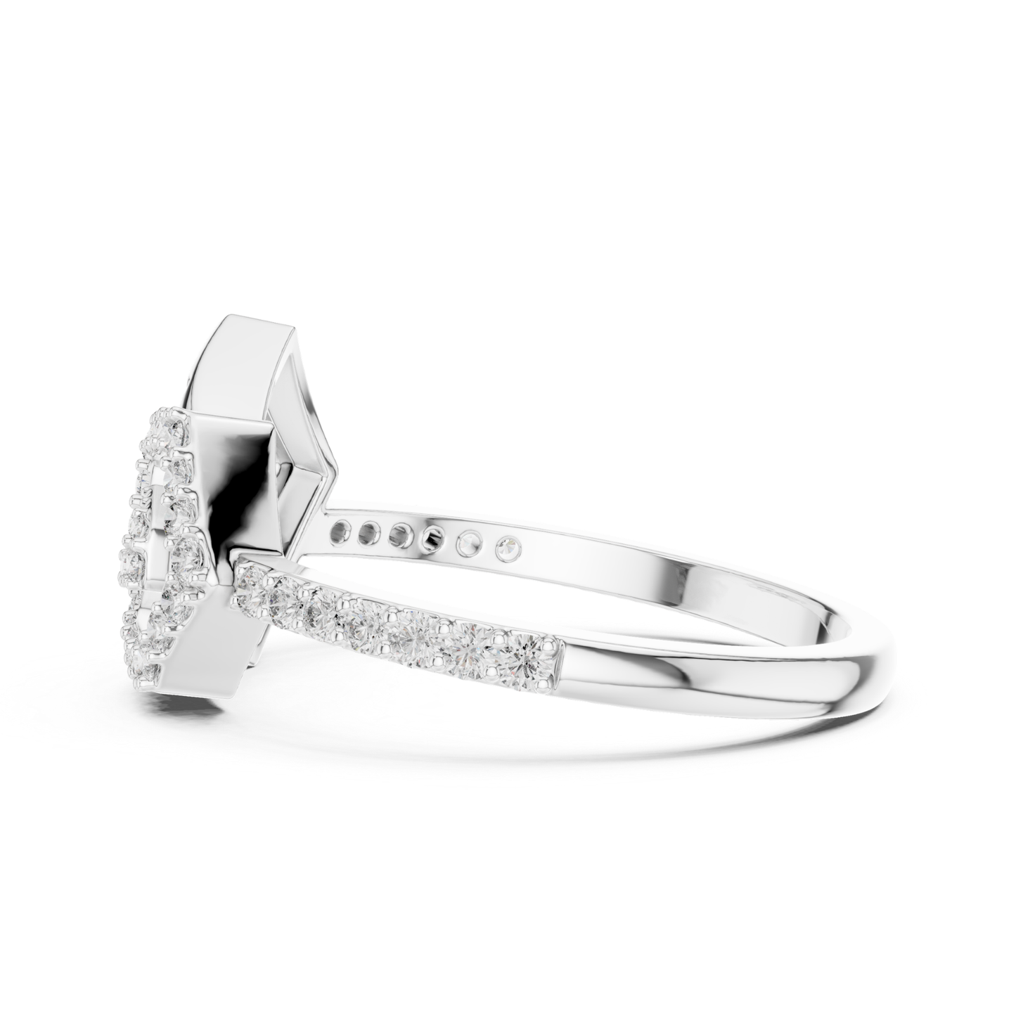 Hexagon Diamond Open Rings | Contemporary Luxury Style