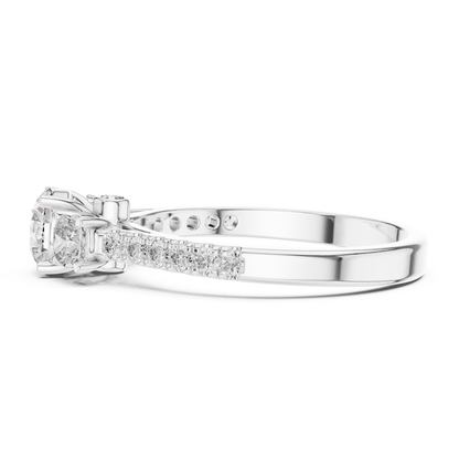 Round Diamond Side Stone Band Ring | Brilliance All Around