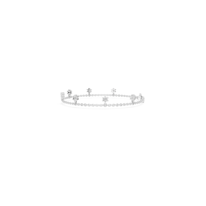 Diamond Station Chain Bracelet | Elegant Luxury Style
