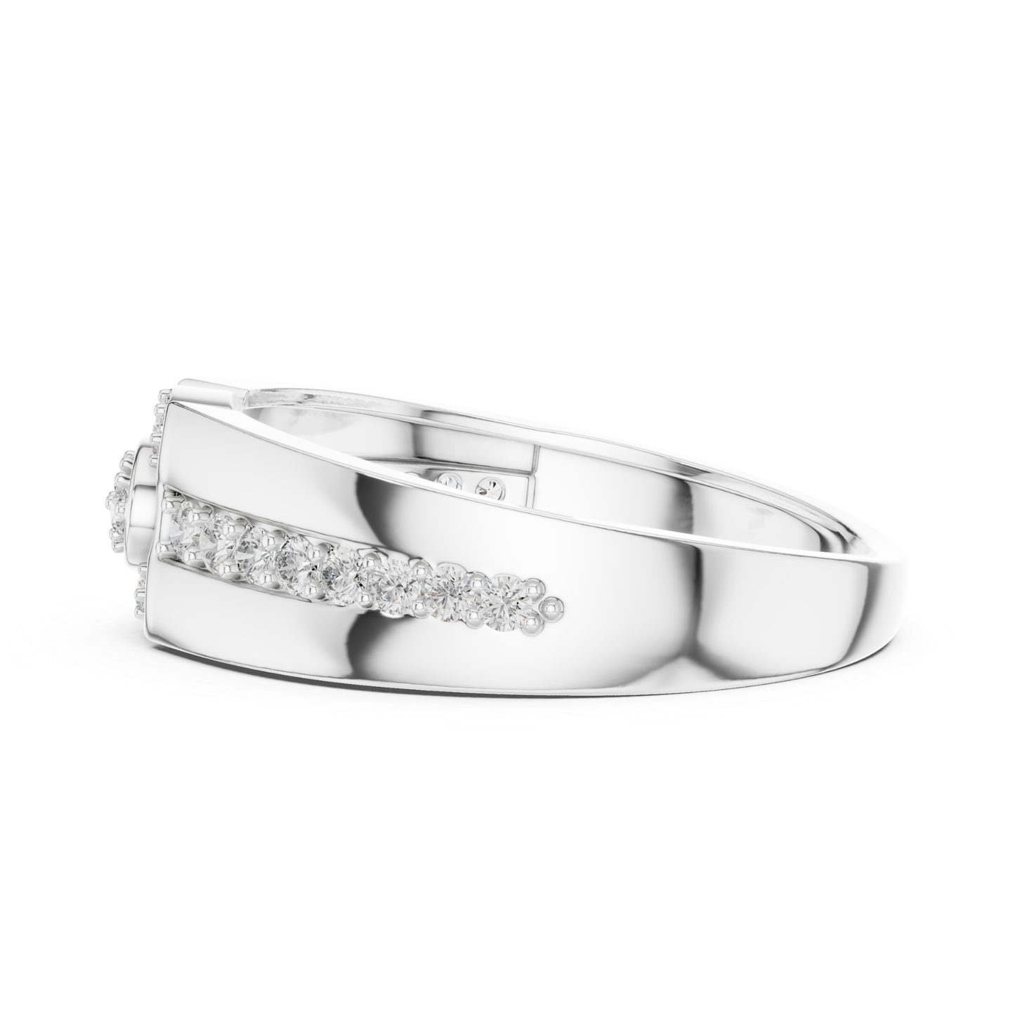 Round Diamond Cluster Band Ring | Modern Luxury Style