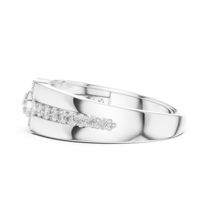 Round Diamond Cluster Band Ring | Modern Luxury Style