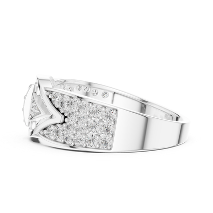 Round Diamond Luxury Band | Modern Geometric Style