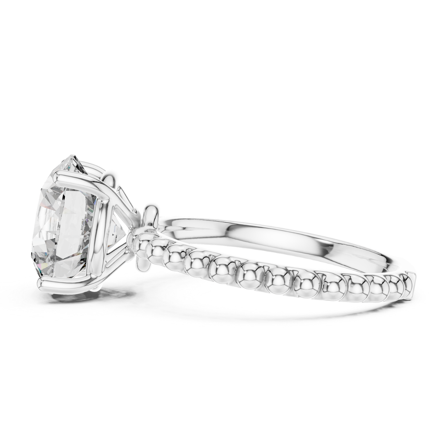 Round Diamond Beaded Band Ring | Brilliance Bead by Bead