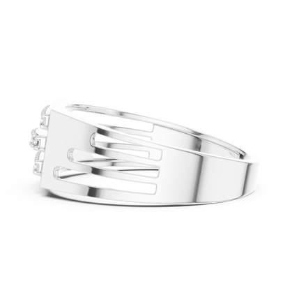 Round Cut Triple Row Men's Diamond Band | Modern Luxury Style