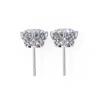 Golden Fleur Lab Grown Diamond Stud Earrings