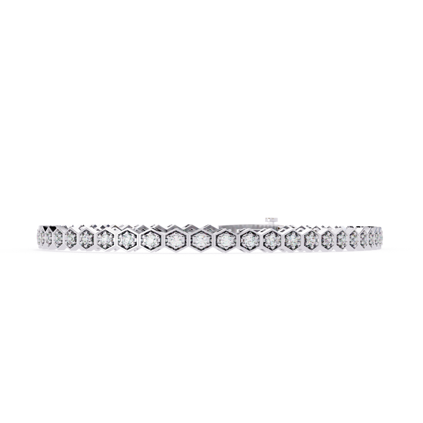 Hexa Gold Diamond Tennis Bracelet | Six Sides of Pure Luxury