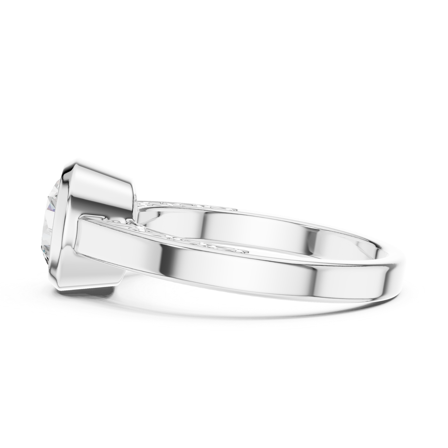 Round Cut Diamond Bezel Set Ring | Perfectly Encircled in Luxury