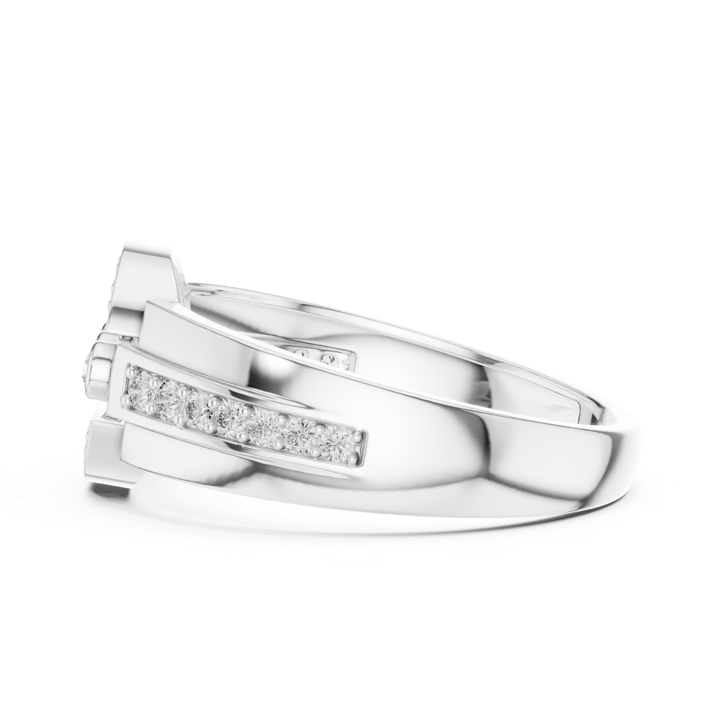 Modern Diamond Band Ring | Contemporary Luxury Style
