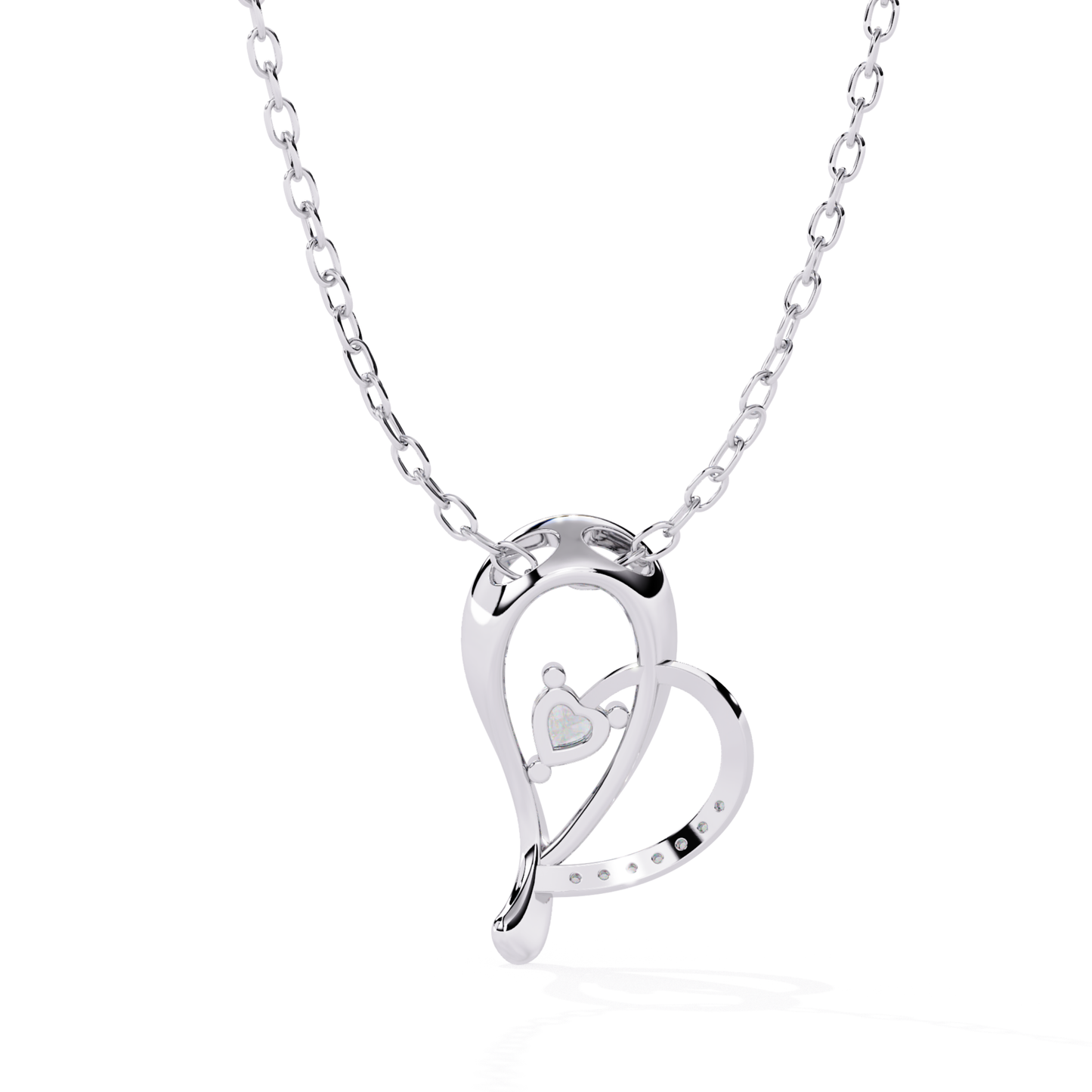 Diamond Accent Heart Pendant Gold