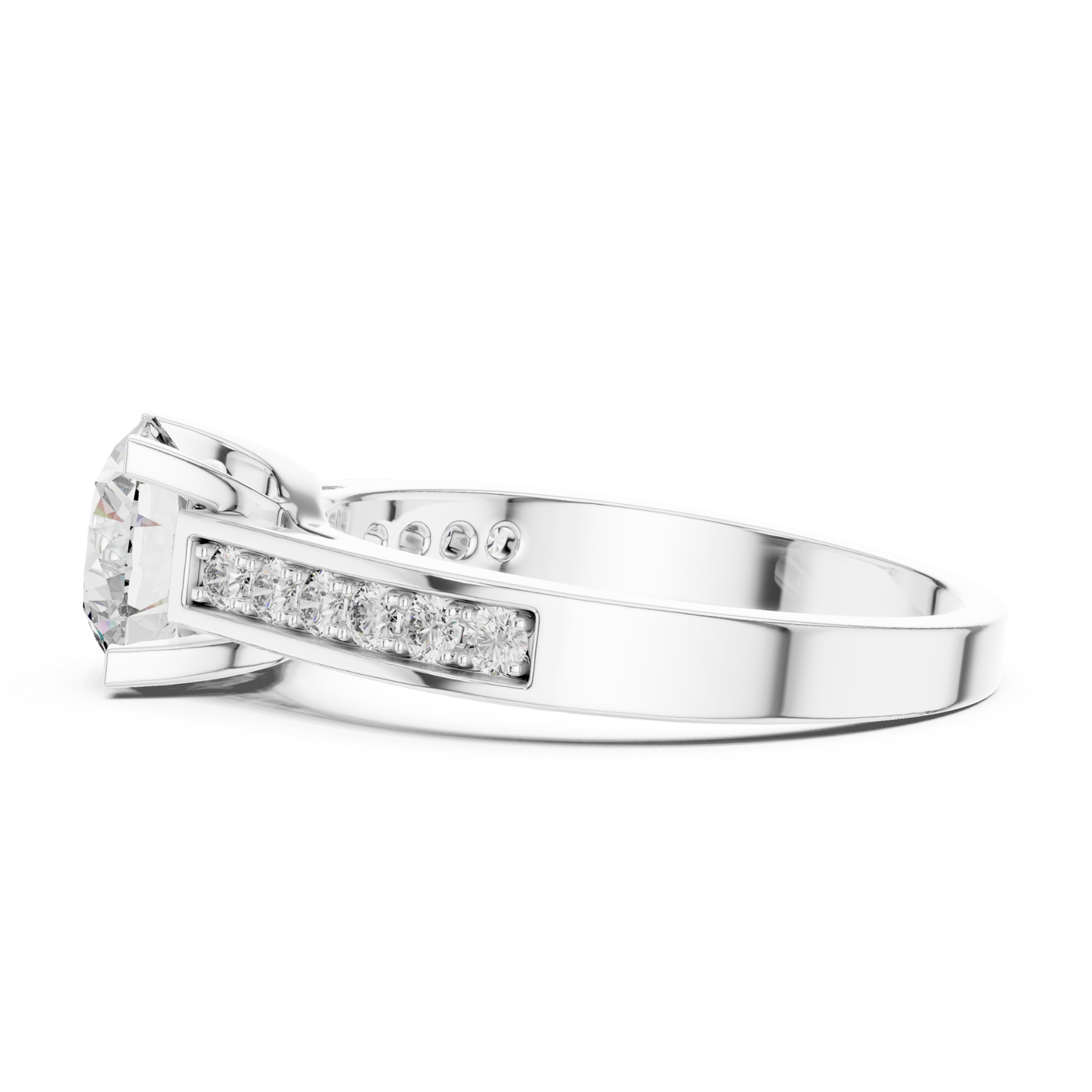 Round Diamond Channel Set Band Ring | Fine 18K 14K 10K Gold