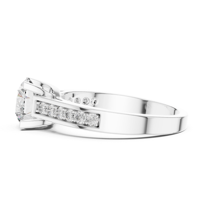 Round Diamond Channel Set Band Ring | Fine 18K 14K 10K Gold