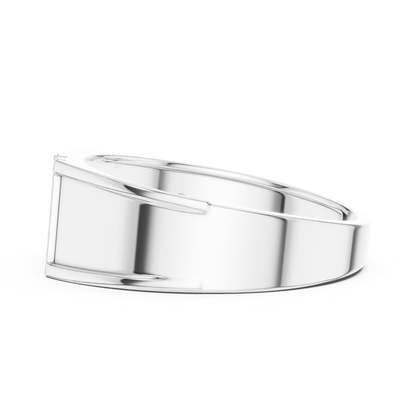 Luxury Round Diamond Chevron Band | Modern Statement Style