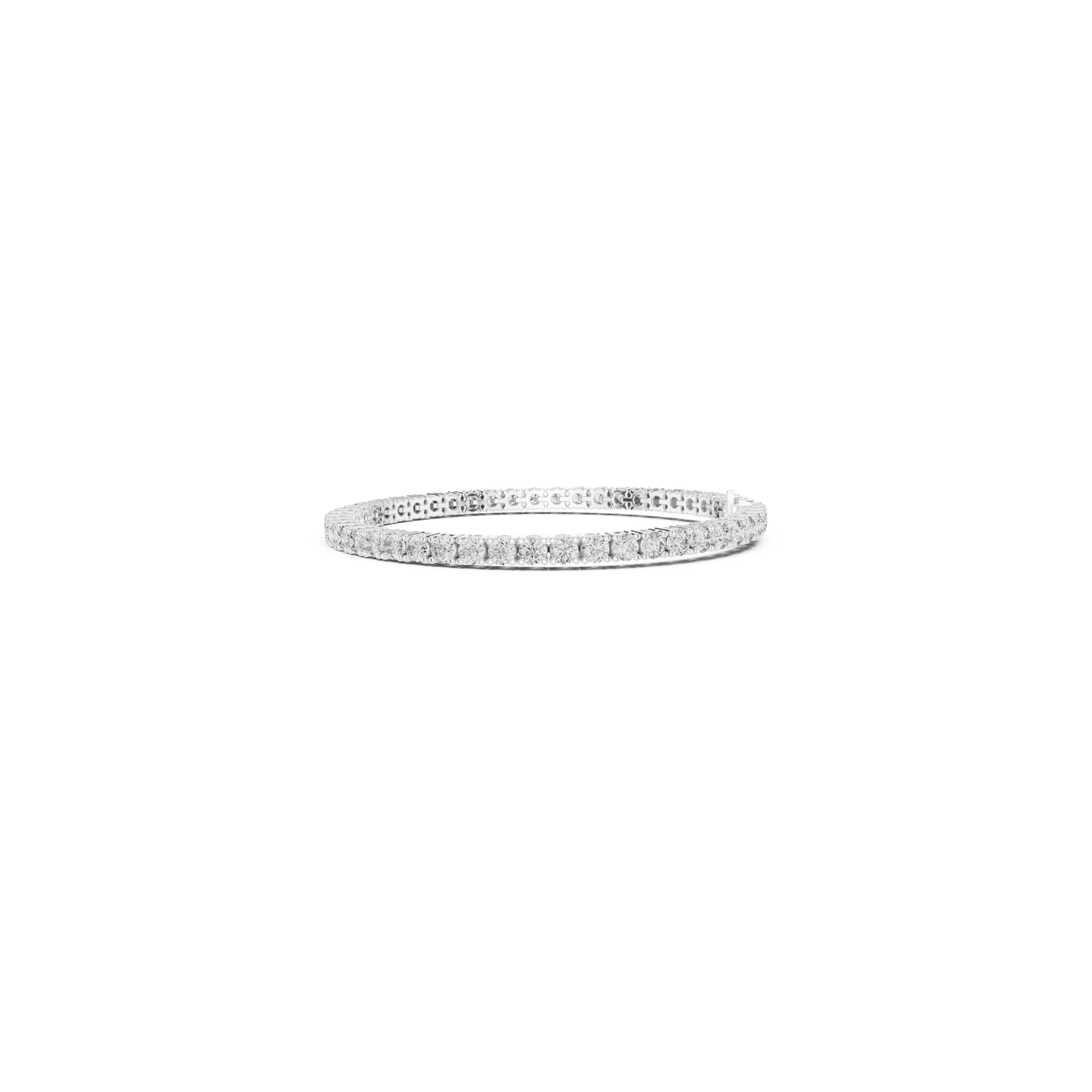 Round Cut Diamond Tennis Bracelet | Luxury White Gold Style