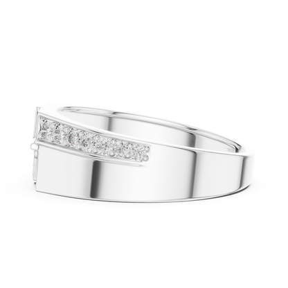 Luxury Geometric Diamond Band | Modern Statement Style
