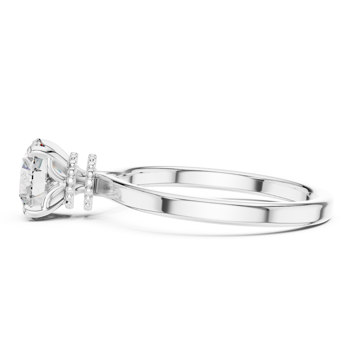 Round Diamond Classic Band Ring | 18K Gold Fine Jewelry