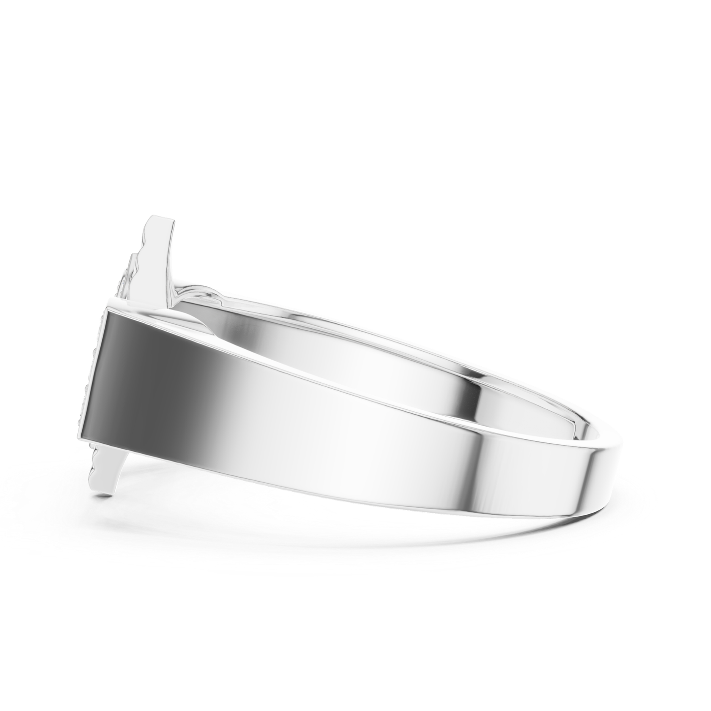 Round Diamond Geometric Statement Ring | Modern Luxury Style