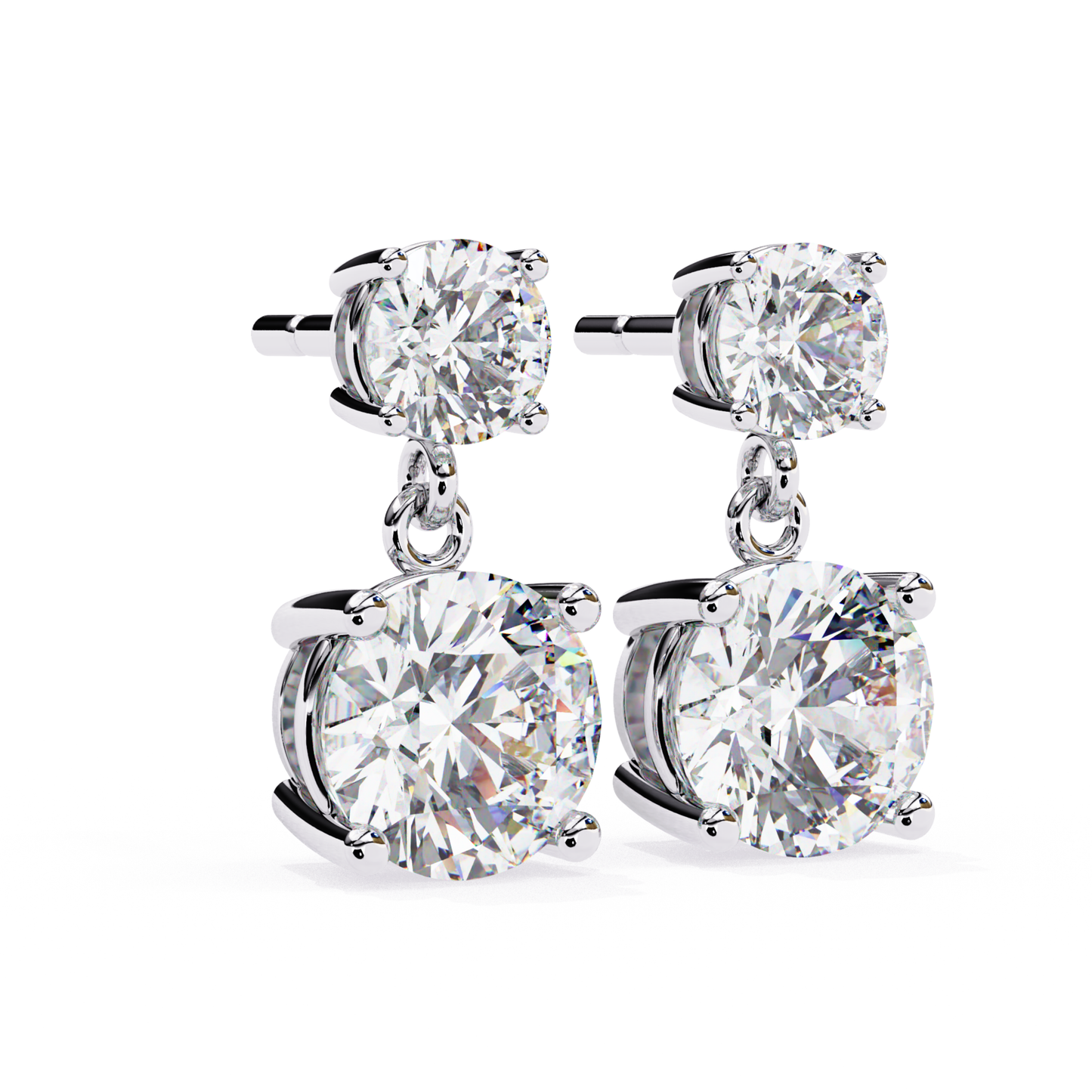 Laborgezüchtete Diamant-Tropfen-Ohrstecker in Gelbgold | Elegante Tropfen