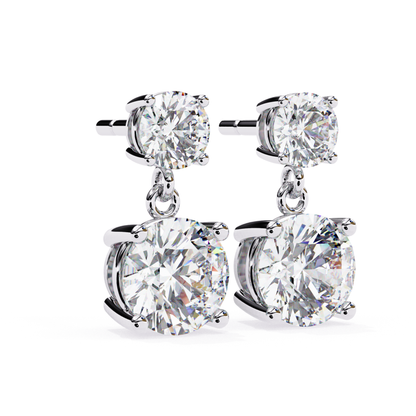 Laborgezüchtete Diamant-Tropfen-Ohrstecker in Gelbgold | Elegante Tropfen
