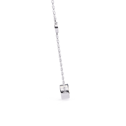 Rundschliff Trio Lab Grown Diamantanhänger mit Kette | 18K