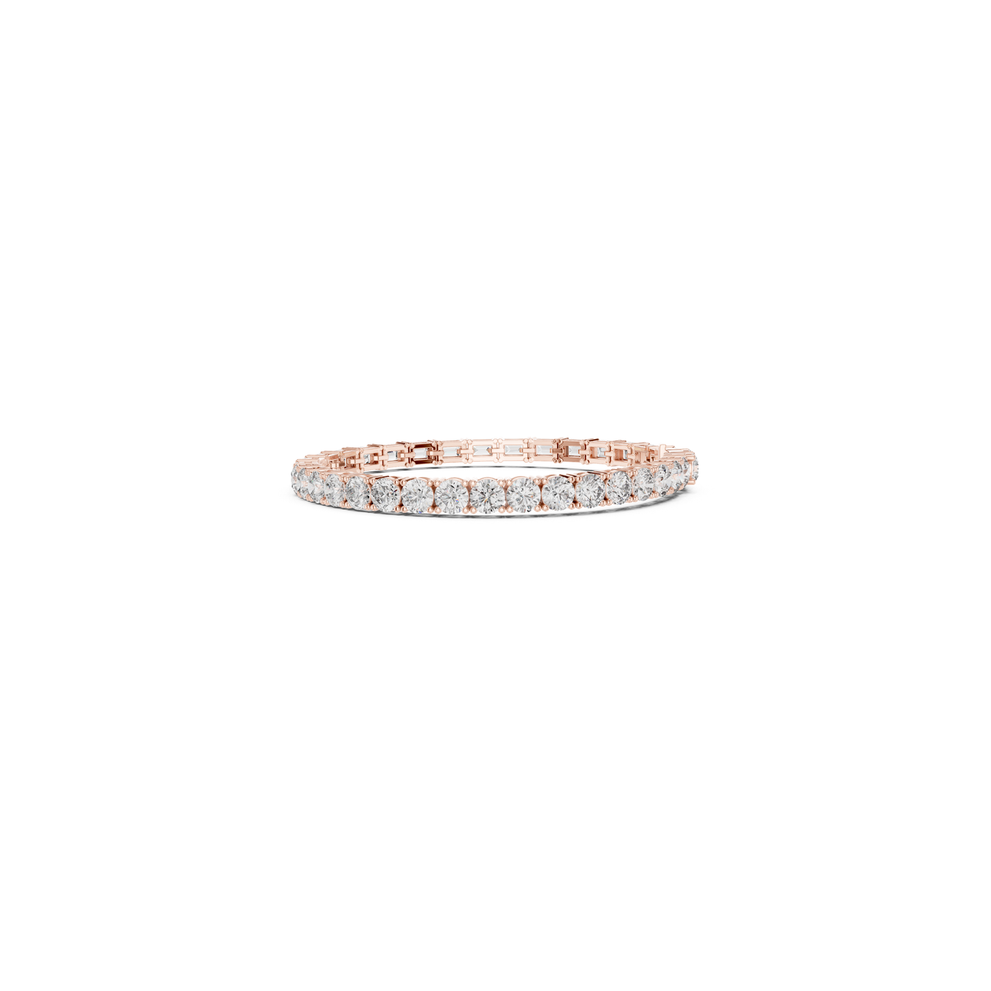 Round & Emerald Cut Diamond Tennis Bracelet | Luxury Elegance Style