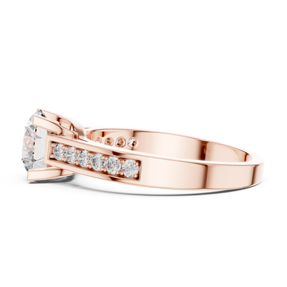 Round Diamond Channel Set Band Ring | Fine 18K 14K 10K Gold