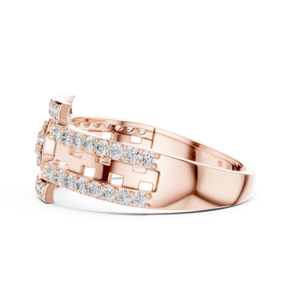 Luxury Diamond Open Wrap Rings | Contemporary White Gold Style