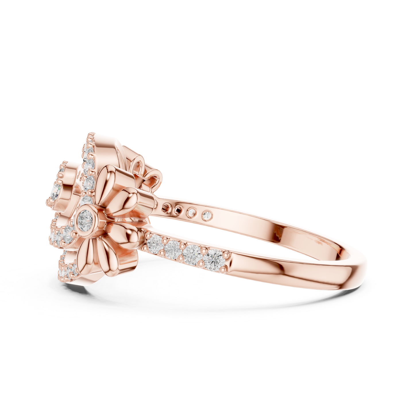 Floral Swirl Diamond Rings | Elegant Luxury Jewelry Style