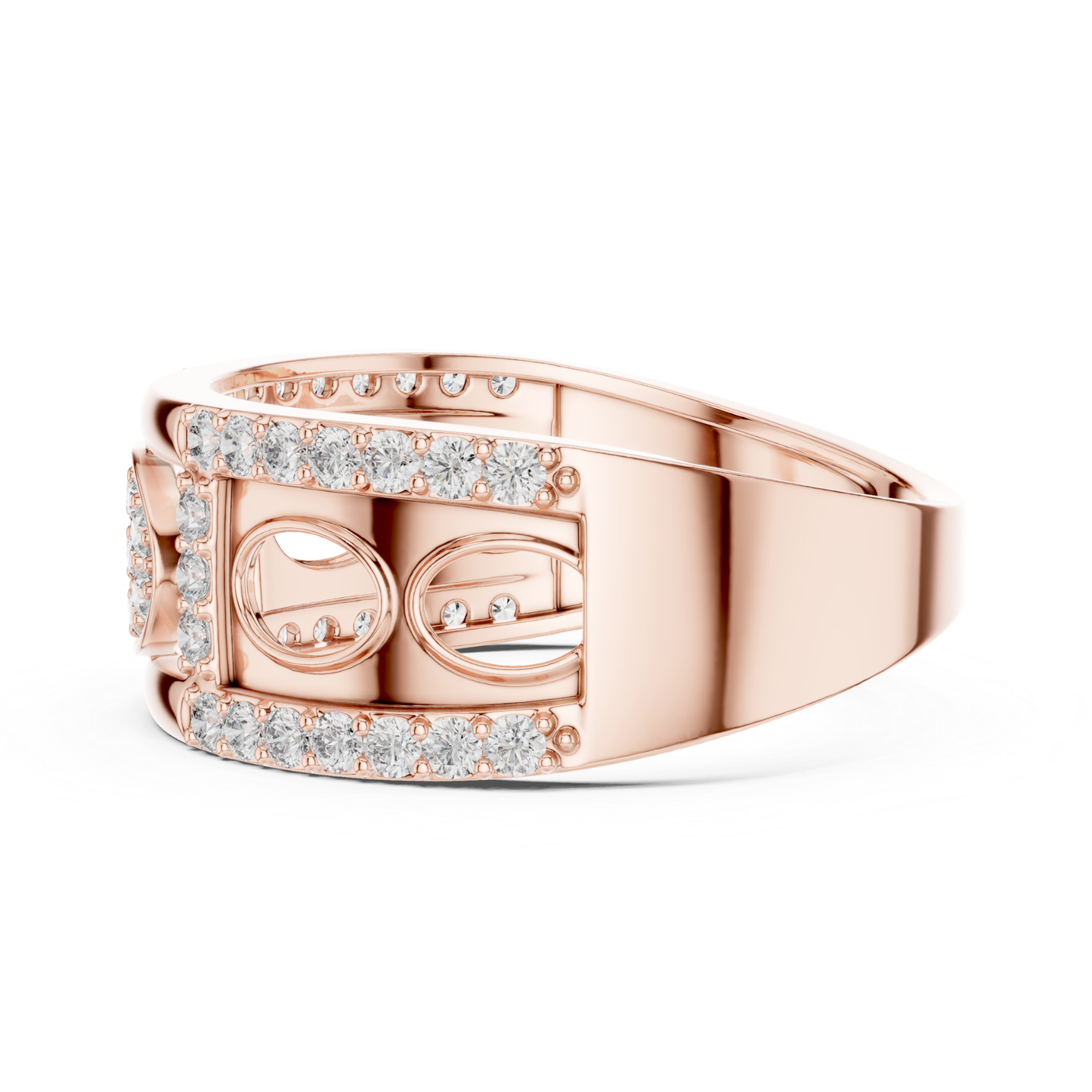 Luxury Diamond Open Pattern Band | Contemporary Fine Jewelry Style