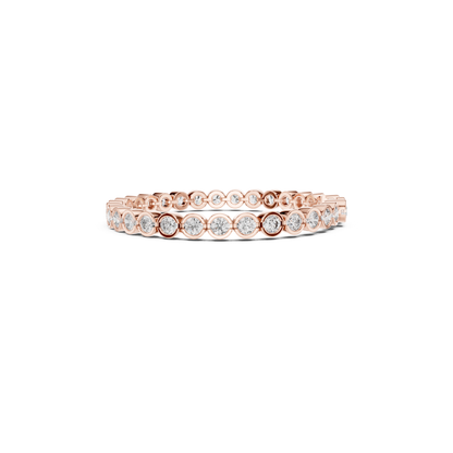 Round Bezel Set Diamond Tennis Bracelet | Modern Luxury Style