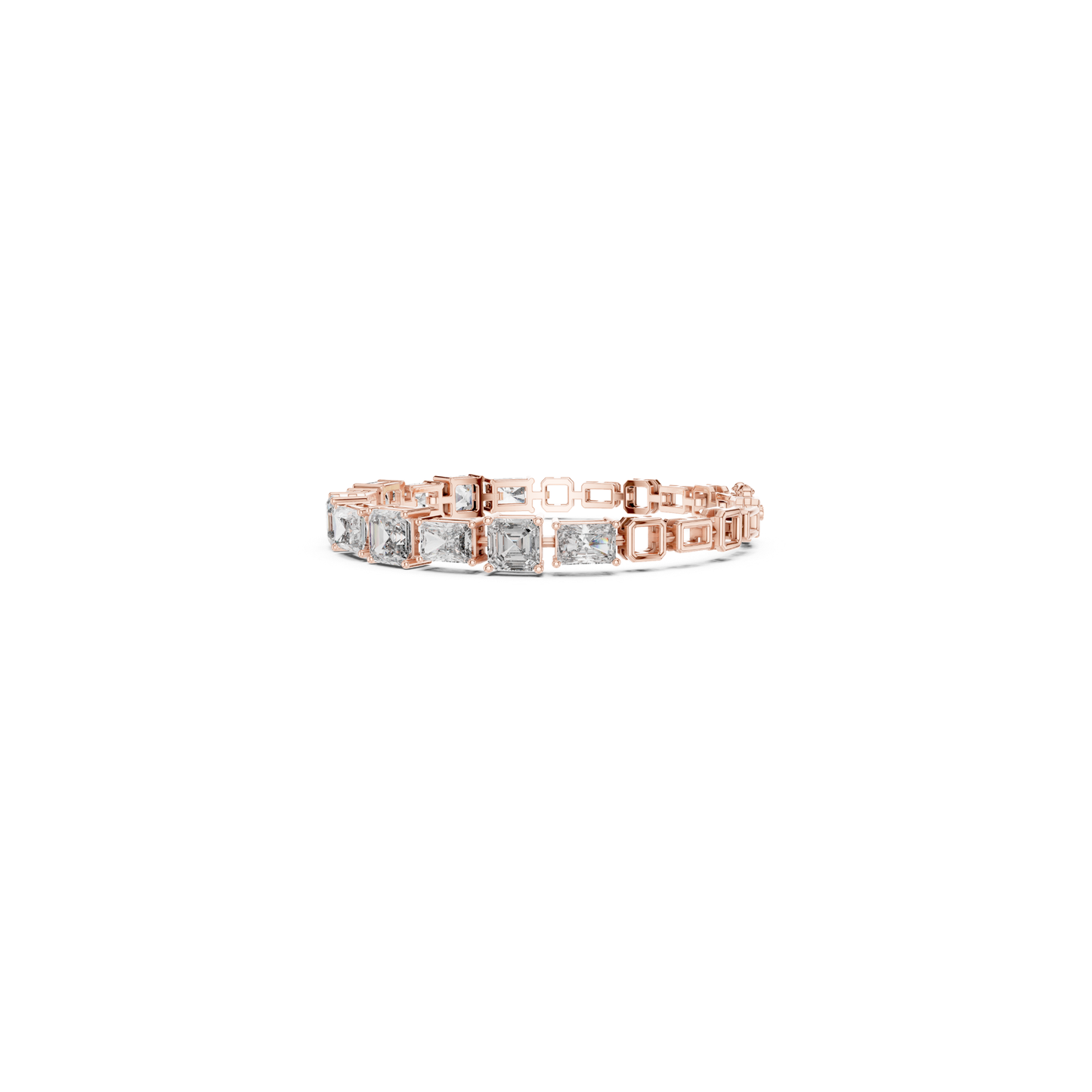 Emerald & Radiant Cut Diamond Tennis Bracelet | Luxury Style