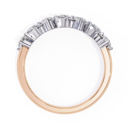 Diamant-Mehrstein-Goldring | 18K Edelstein-Statement-Schmuck