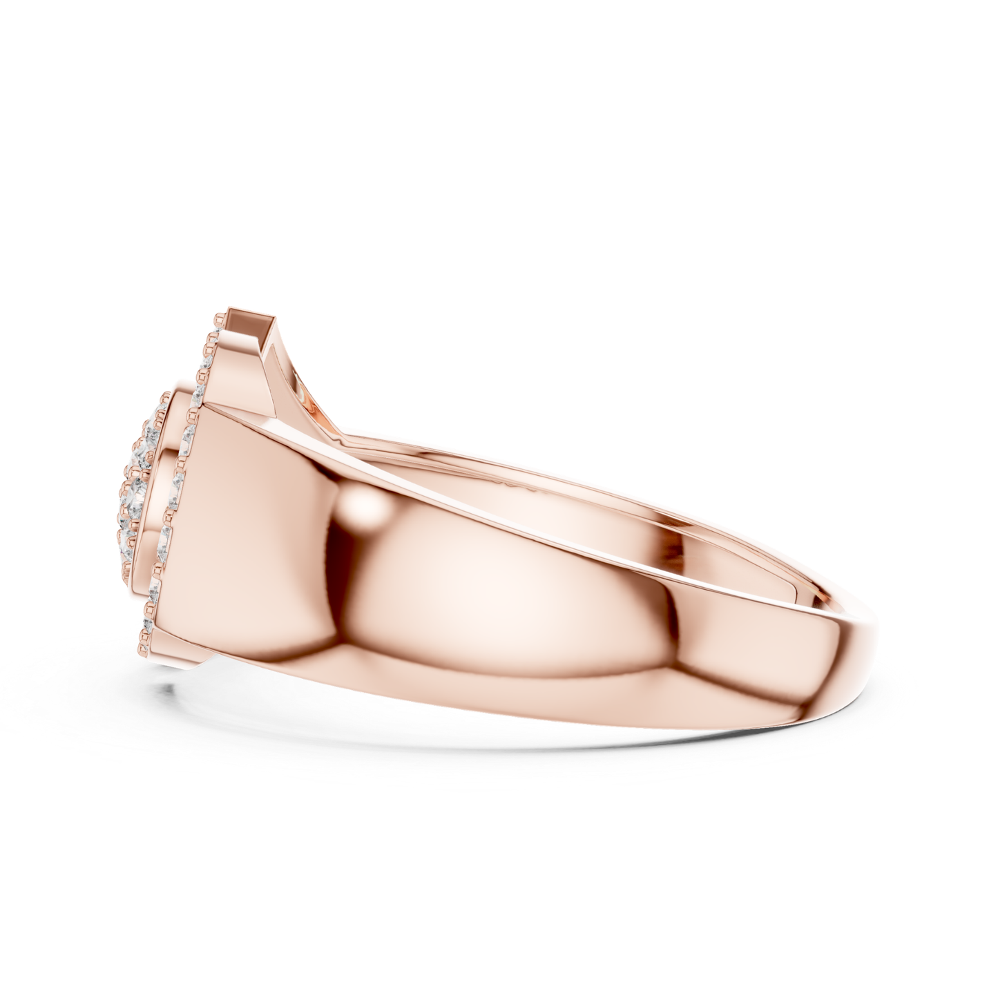 Round Diamond Geometric Statement Ring | Modern Luxury Style