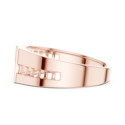 Luxury Round Diamond Band | Modern Geometric Statement Style