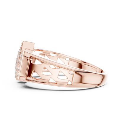 Princess Shape Round Diamond Ring | Modern Luxury Style