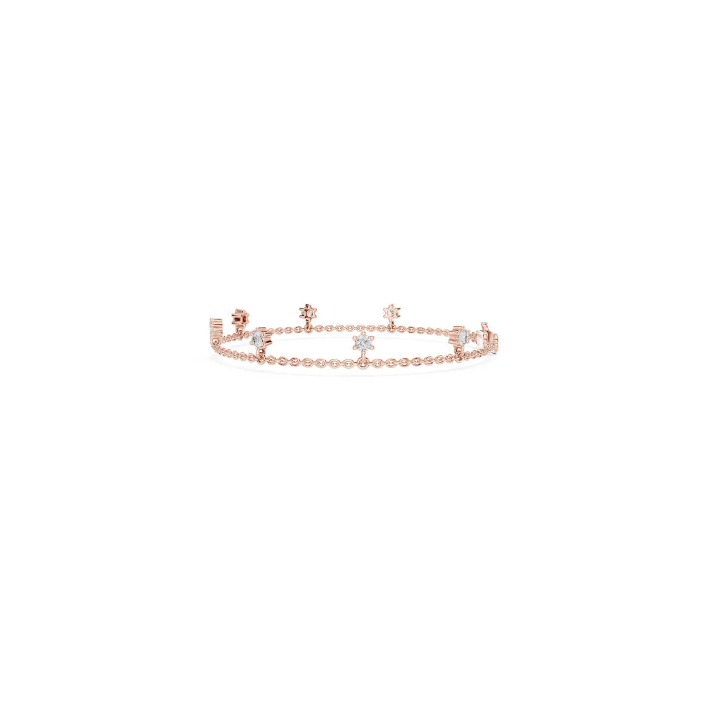 Diamond Station Chain Bracelet | Elegant Luxury Style