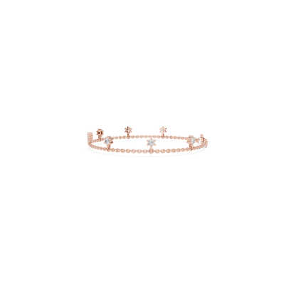 Diamond Station Chain Bracelet | Elegant Luxury Style