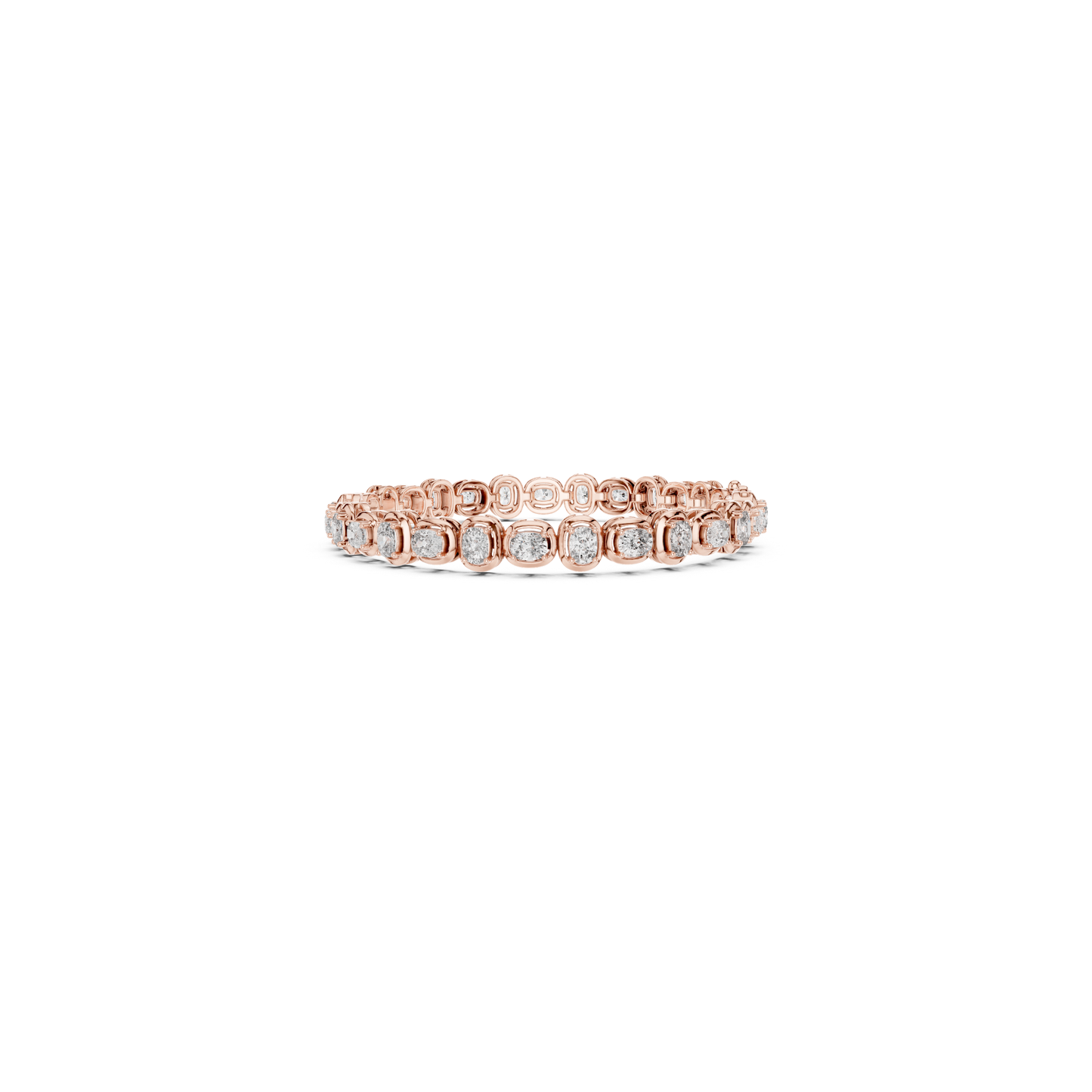 Cushion Cut Diamond Tennis Bracelet | Luxury White Gold Style