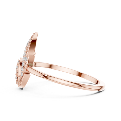 Pear Shape Open Diamond Ring | Elegant Luxury Style