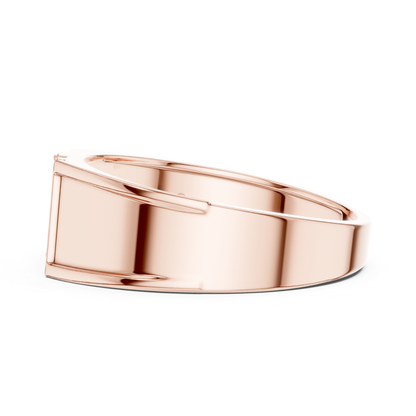 Luxury Round Diamond Chevron Band | Modern Statement Style