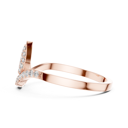 Elegant Leaf Diamond Open Ring | Nature Inspired Luxury Style