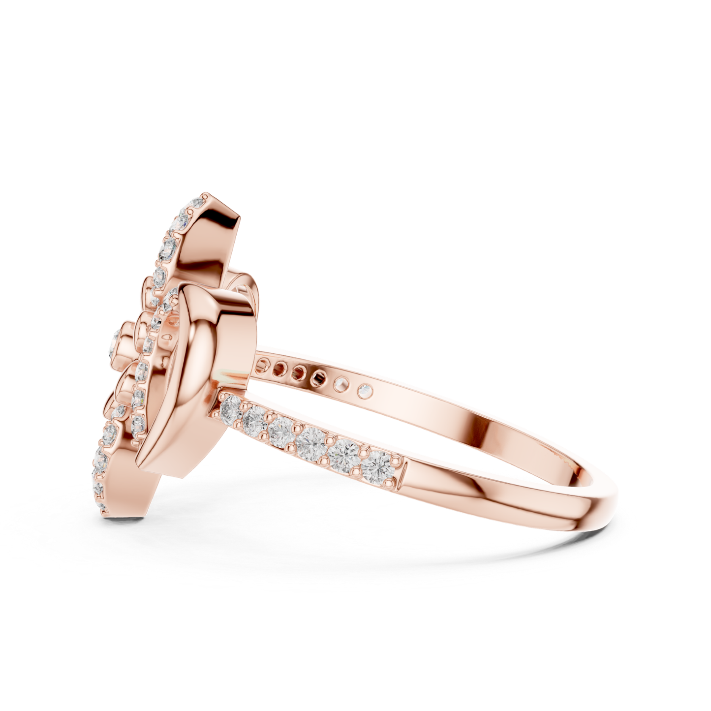 Floral Diamond Open Ring | Elegant Luxury Flower Style