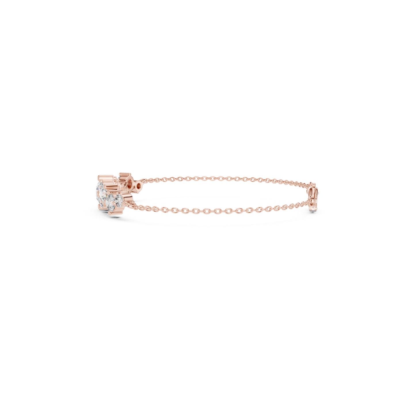 Round Diamond Cluster Bracelet | Elegant Luxury Style