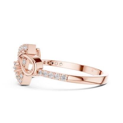 Princess Cut Open Wrap Diamond Ring | Modern Luxury Style