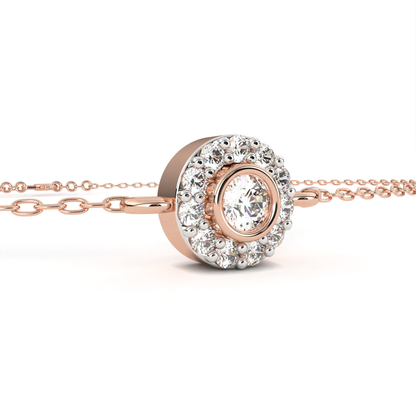 Radiant Halo Diamond Bracelet