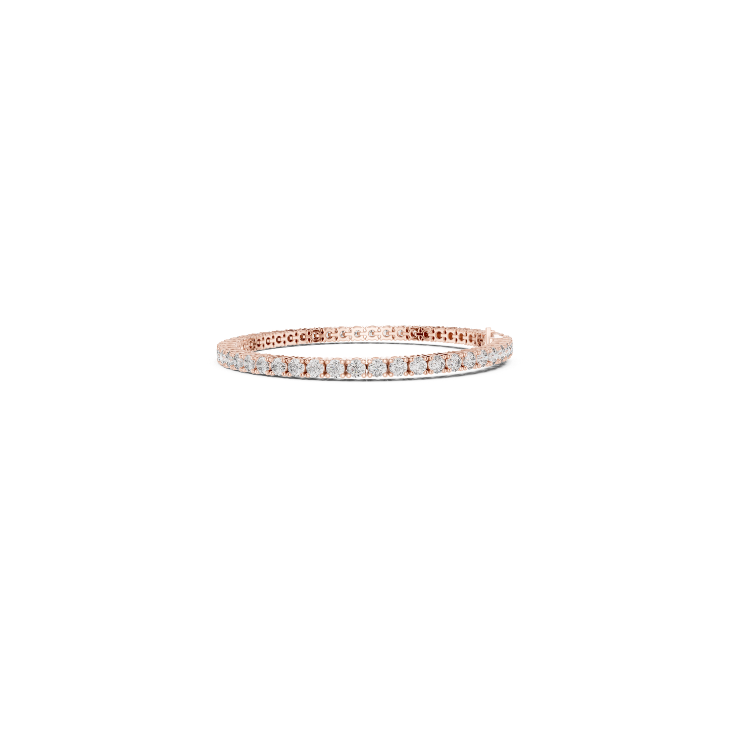 Round Cut Diamond Tennis Bracelet | Luxury White Gold Style