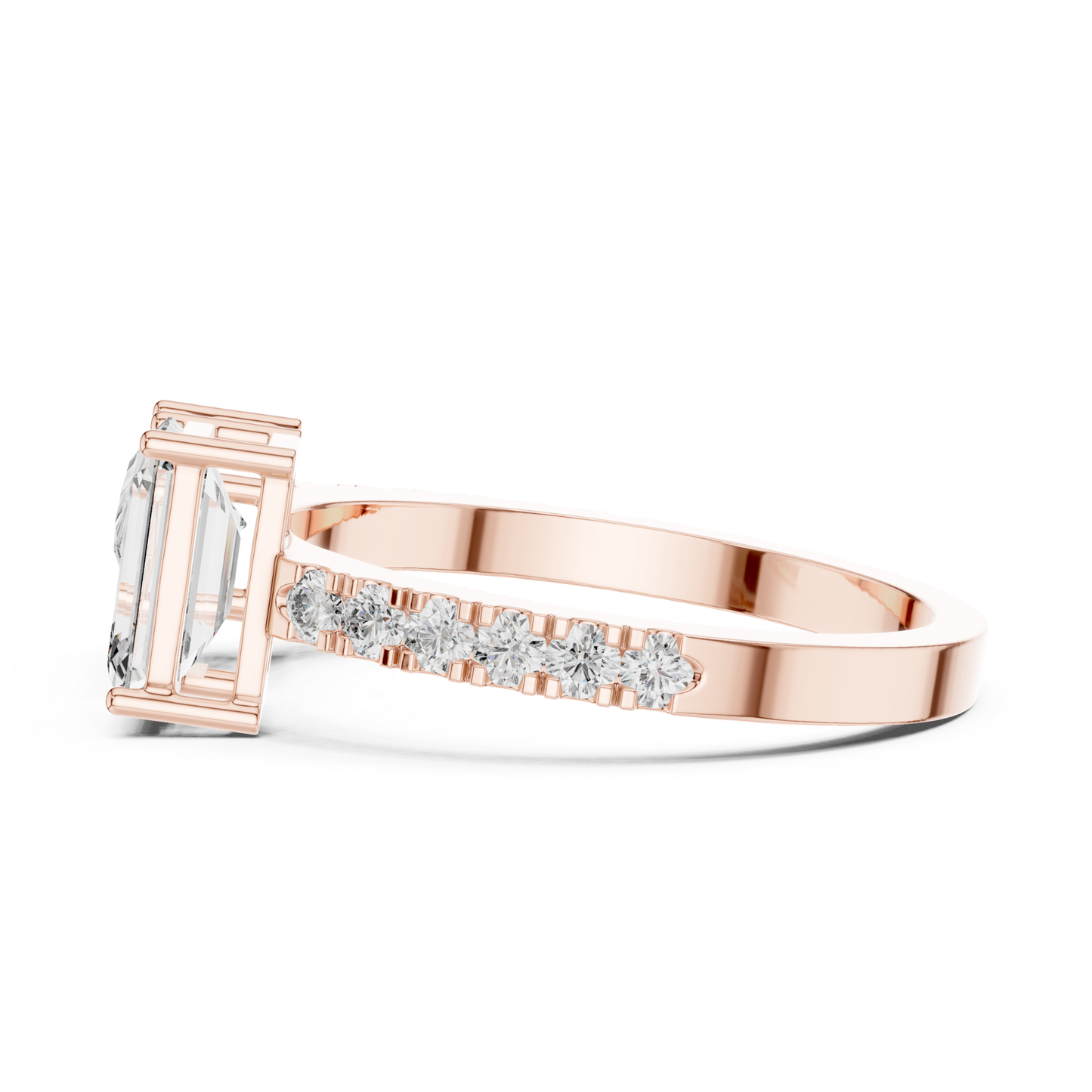 Pear and Emerald Cut Diamond Toi Et Moi Ring | You, Me & Forever