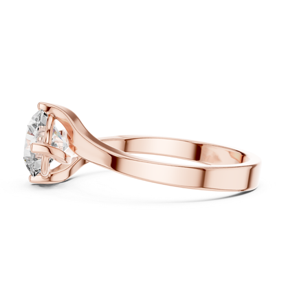 Round Diamond Wrap Band Ring | 18K Gold Fine Jewelry