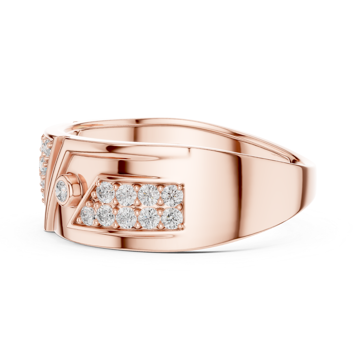 Luxury Triangle Diamond Band Rings | Modern Glamour Style