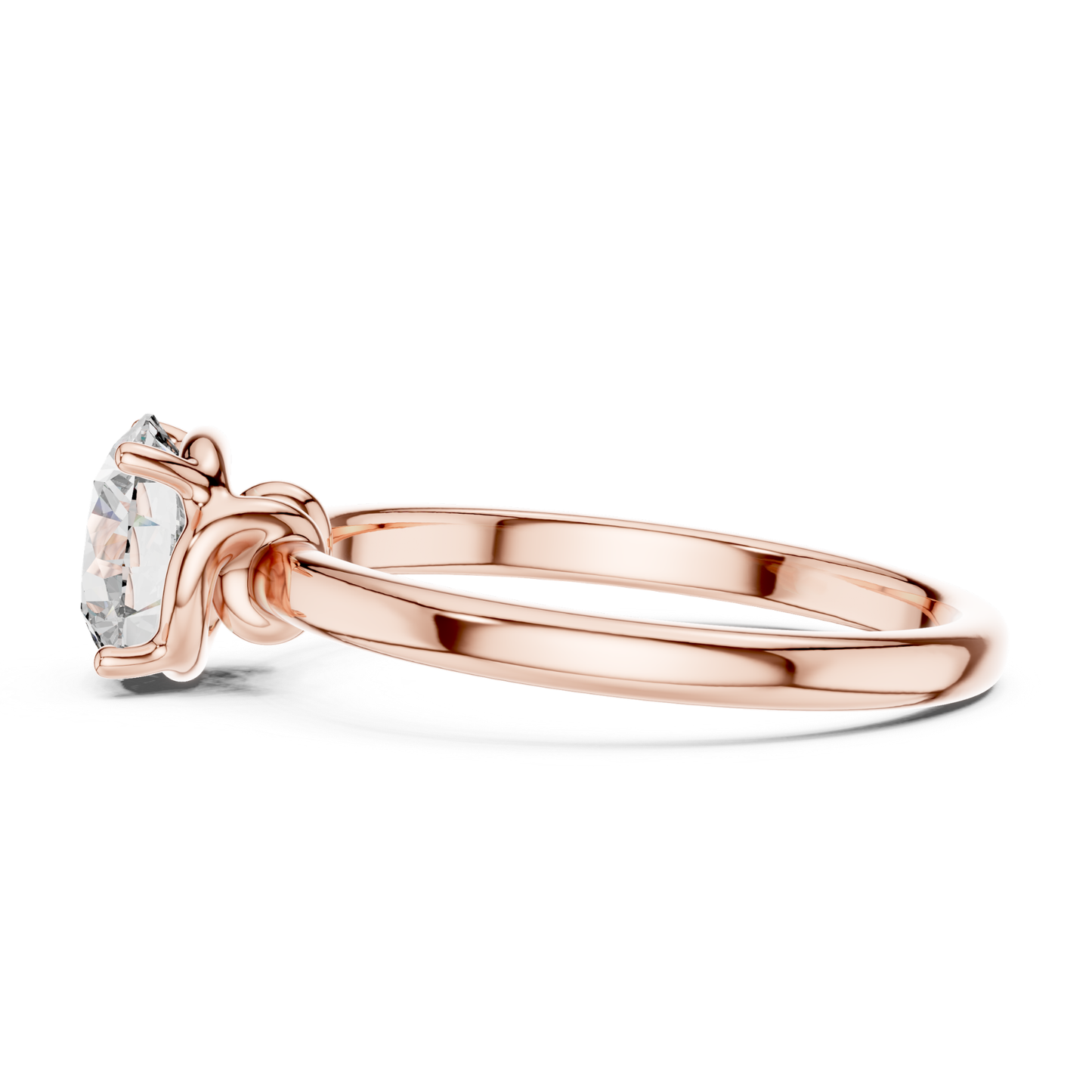 Round Diamond Smooth Band Ring | Seamless Brilliance, Pure Luxury