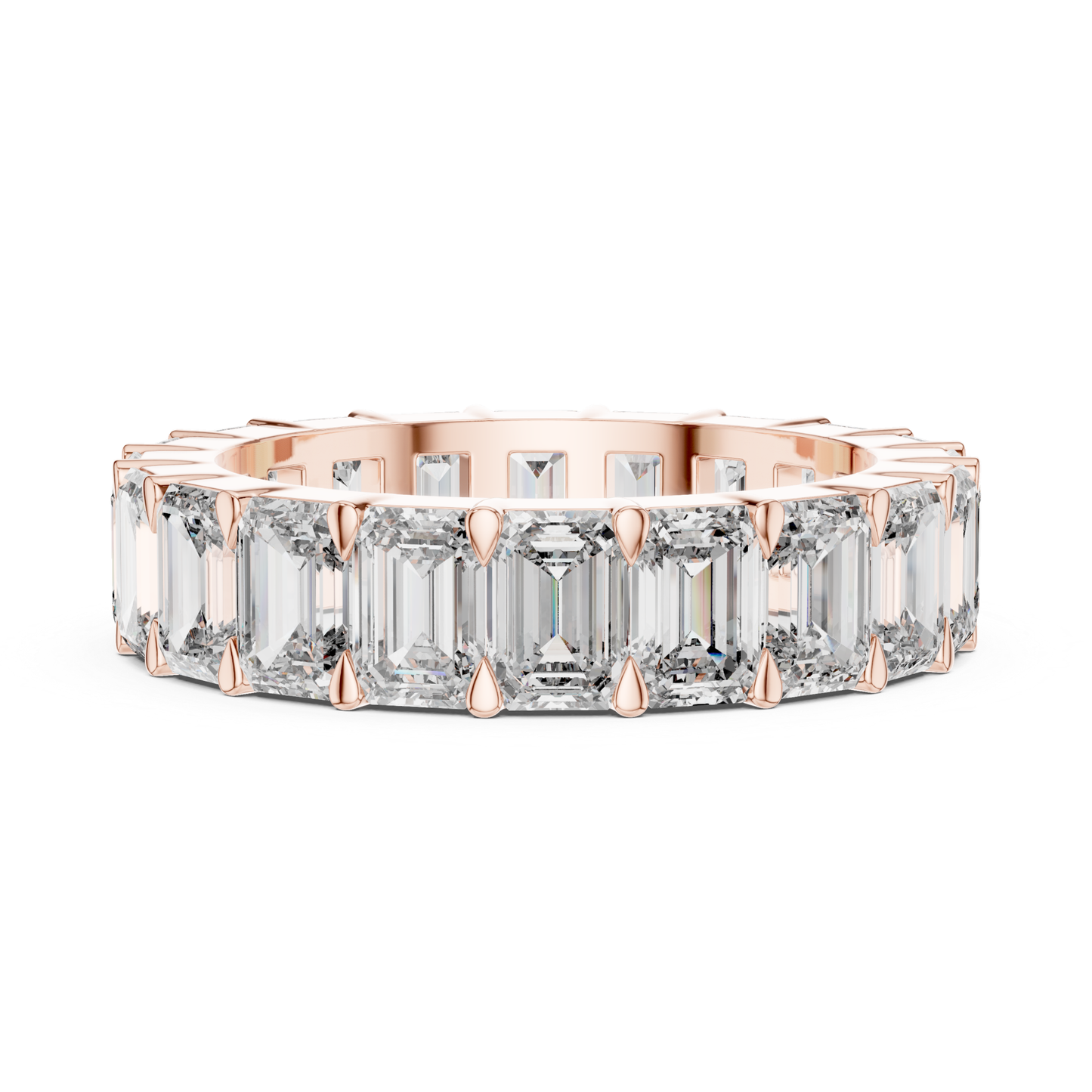 Emerald Cut Diamond Eternity Band | Infinite Step-Cut Brilliance